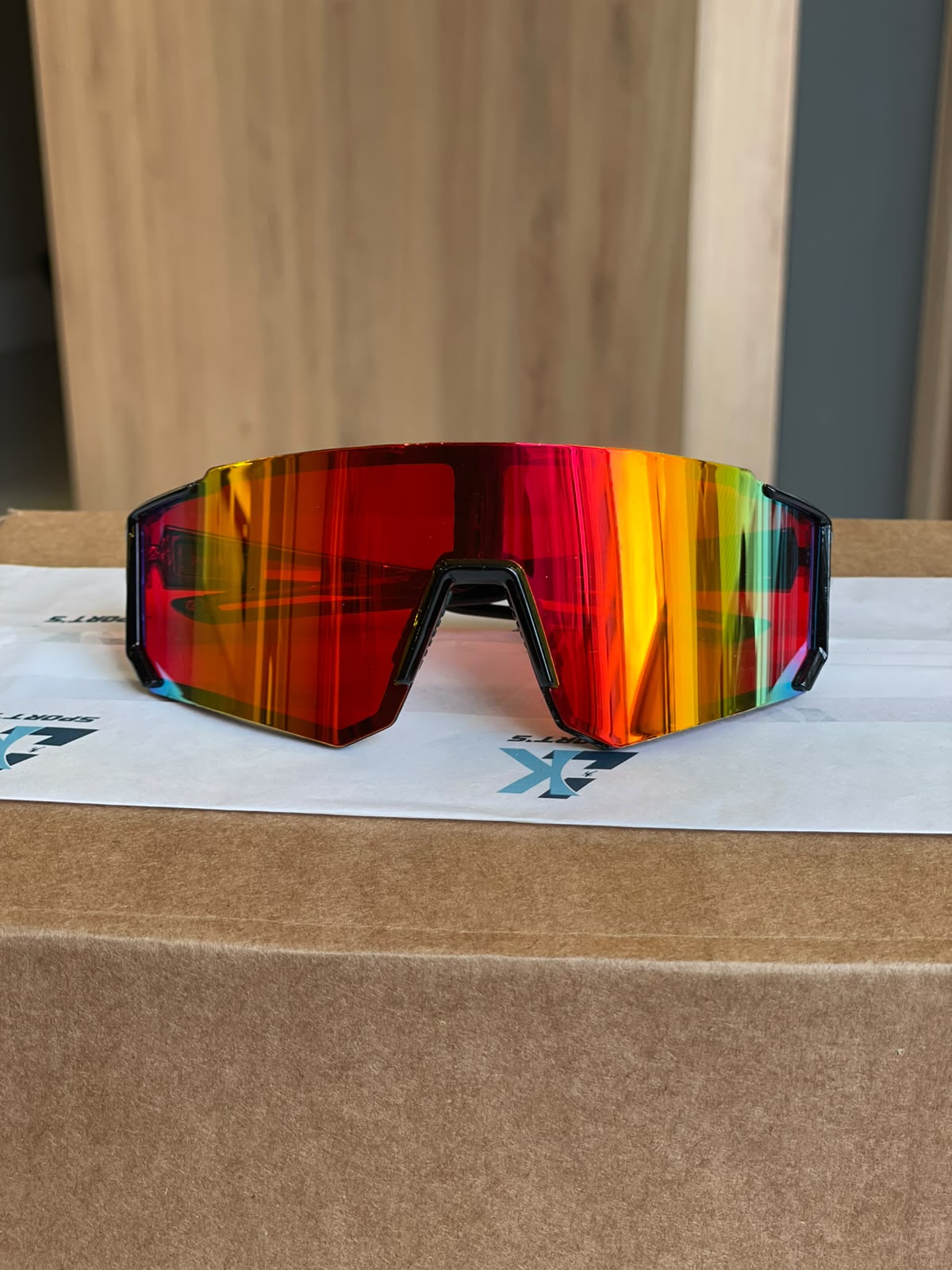 Óculos LK Sports Preto Lente Red Fire