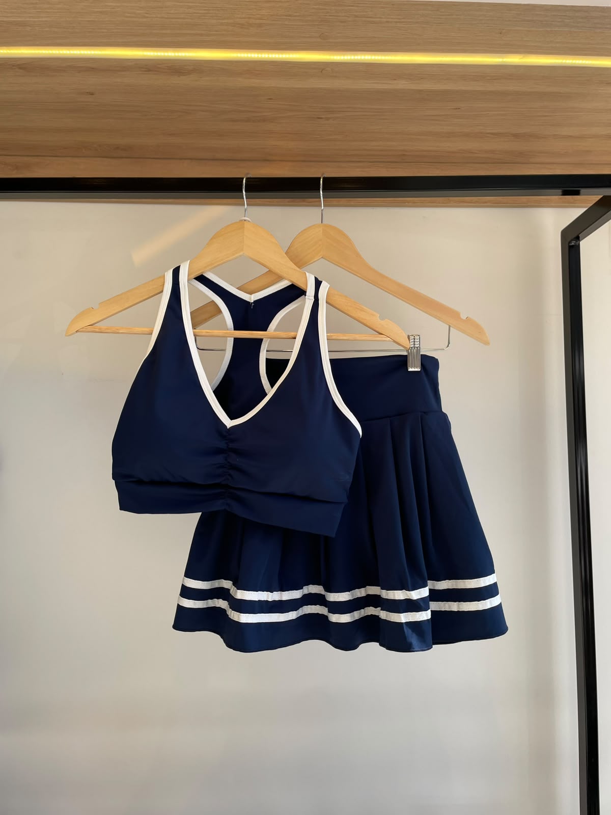 Conjunto Top + Saia Azul Marinho